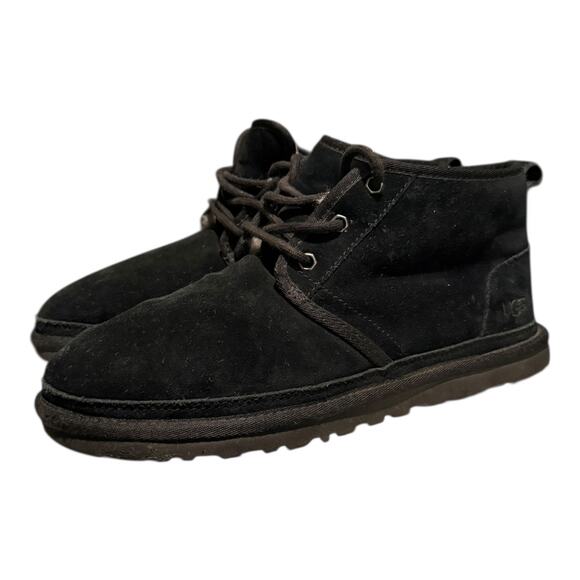 Ugg Other - UGG Neumel Boots Men’s Size 9 Black Suede Sheepskin Chukka Ankle